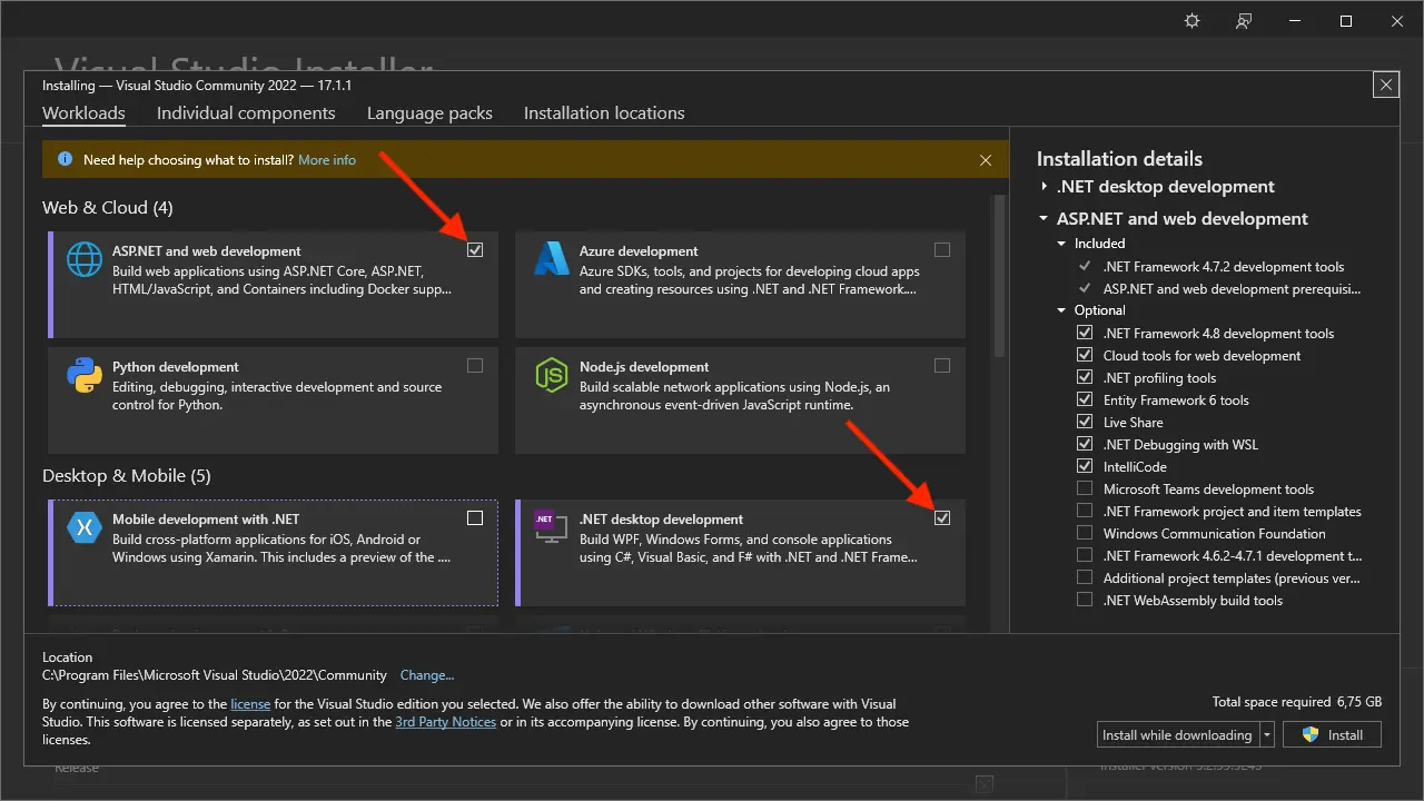 Visual Studio Components